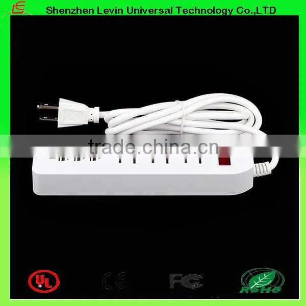 CE Cheap Extension Power Plug 6 Gang Multi USA Extension Socket USB