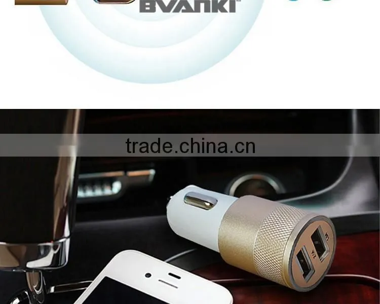 2016 New wholesale alibaba with high quality IC protecting vehicle automobile DC adapter 2 USB car charger bulk buy from china