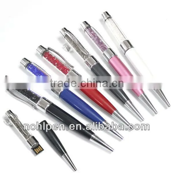 Fashion Design Advertising Crystal USB Pen (2013 new)