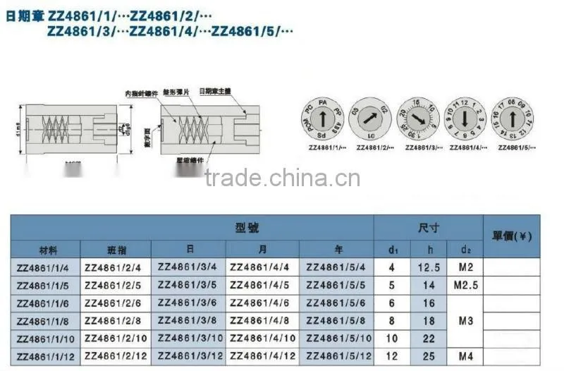 Z4861/1/...HASCO STANDARD DATE INSERT