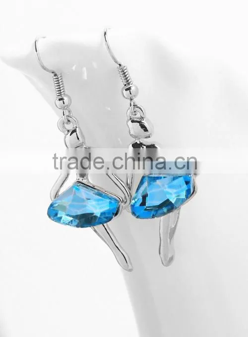 Crystal ballerina earring ballerina jewelry ballet charm earrings