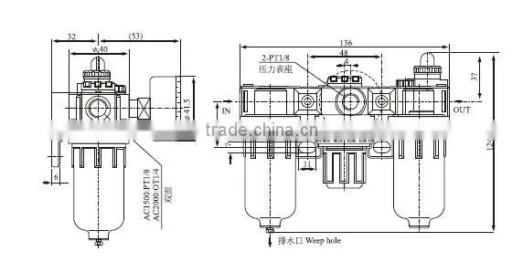 Airtac Type Air treatment unit (triple unit )