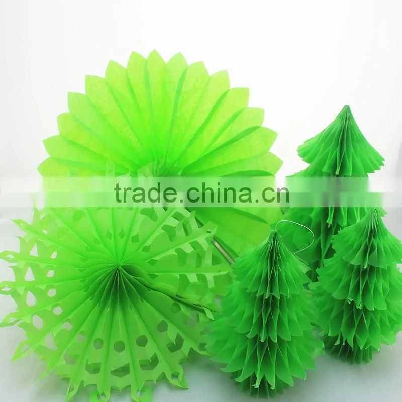 Paper Christmas Tree and Fan for Decoration Frozen Party