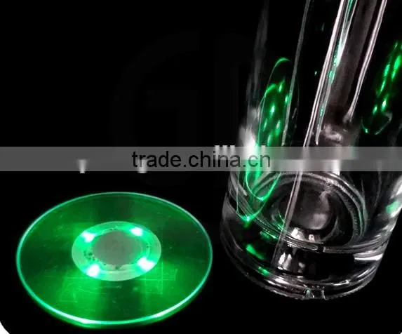 LED Coaster Color Light Up Drink Cup Mat Tableware Glow Bar Club Party