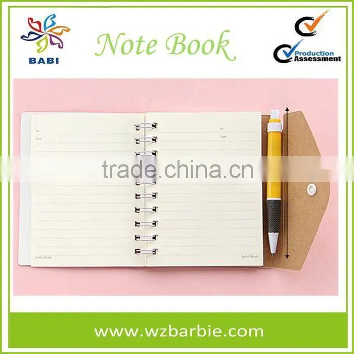 Kraft Spiral Notebook With Pen And Custom Logo Printing