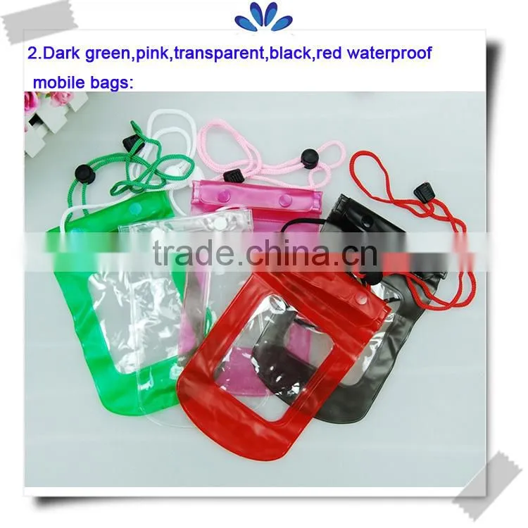 Customized mobile phone PVC waterproof bag with the color you want