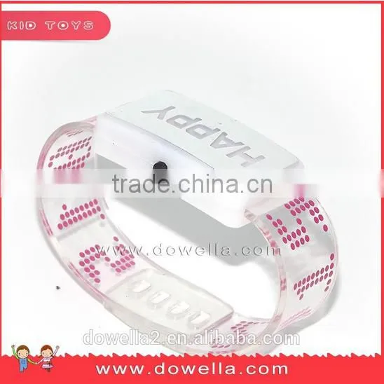 Funny design waterproof silicone bracelet watch with led chain bracelet
