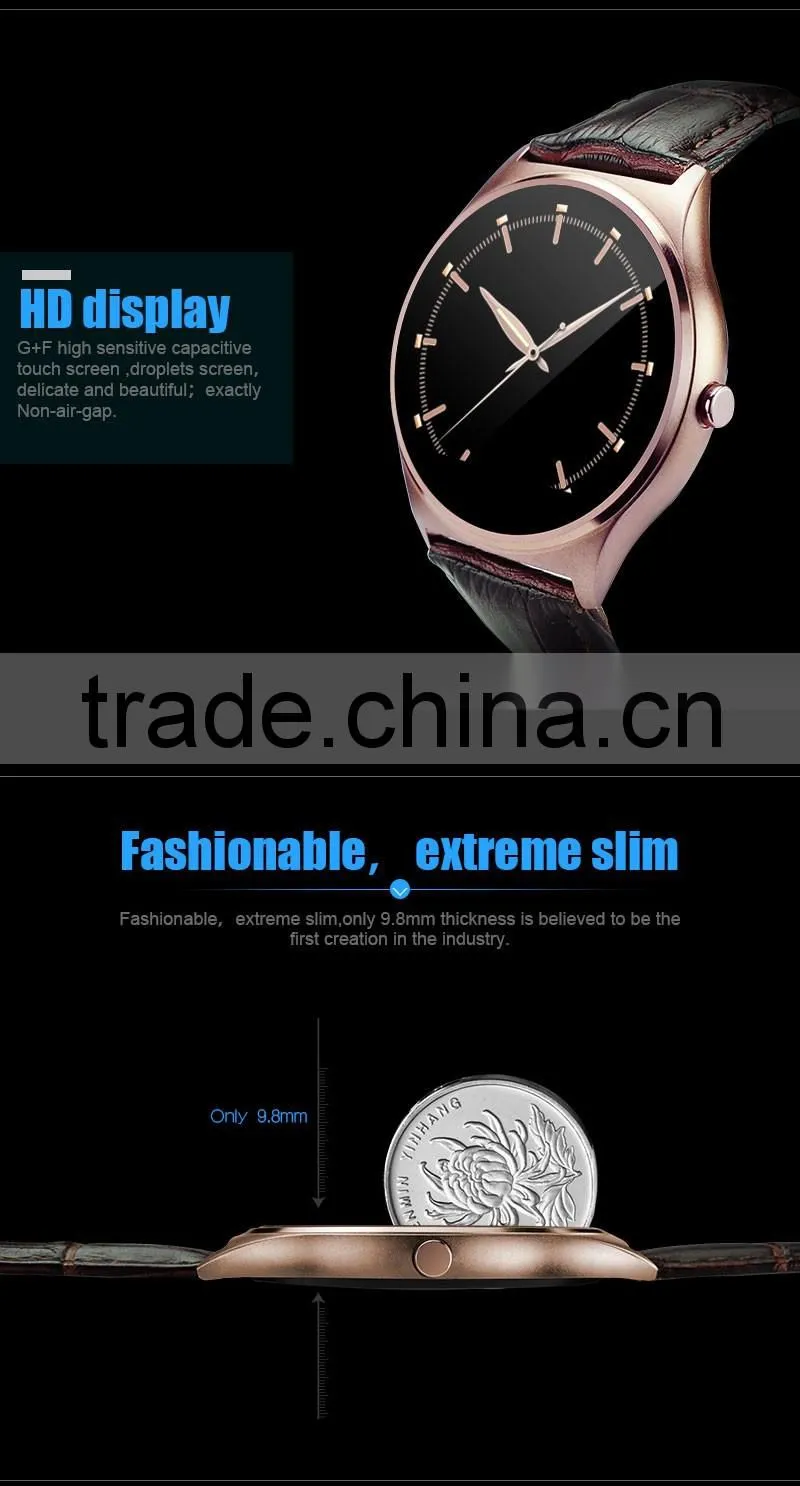 Time US03 extreme slim bluetooth 3.0 long standby time heartrate test smart watch
