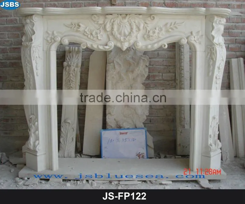 Antique marble fireplace mantel