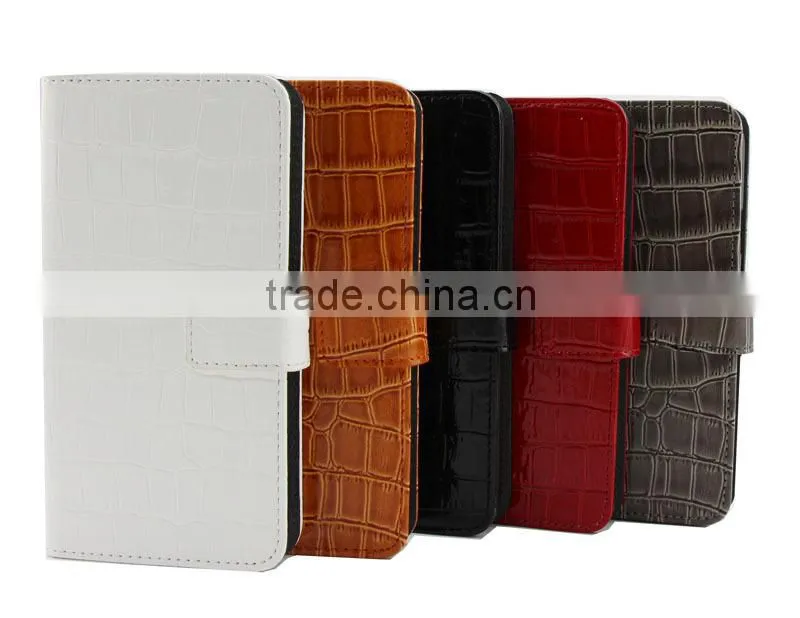 Mobile phone leather case for S5, Funny mobile phone leather case with stand, Ultra-thin crocodile mobile phone leather case