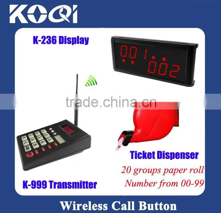 Queue Management System K-T Ticket Dispenser W Ticket Roll Paper