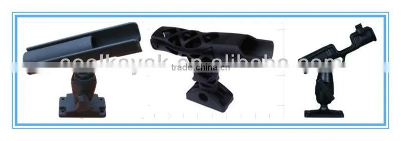 Kayak fishing adjustable plastic rod holder