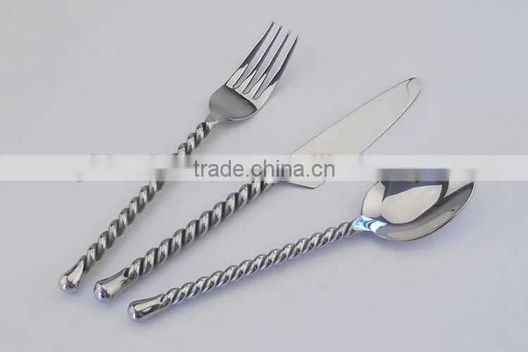 24pcs Handmade Twist handle Cutlery Set 9006