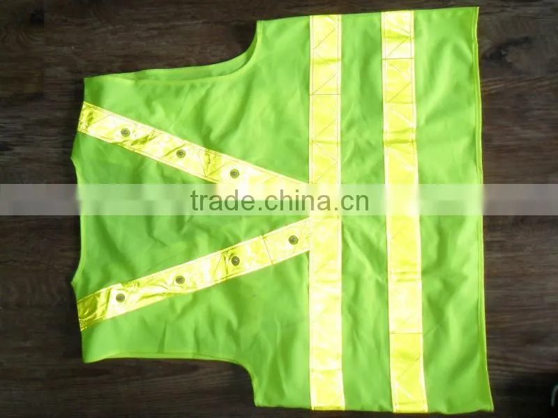China wholesale cheap led yellow safety vest with pockets