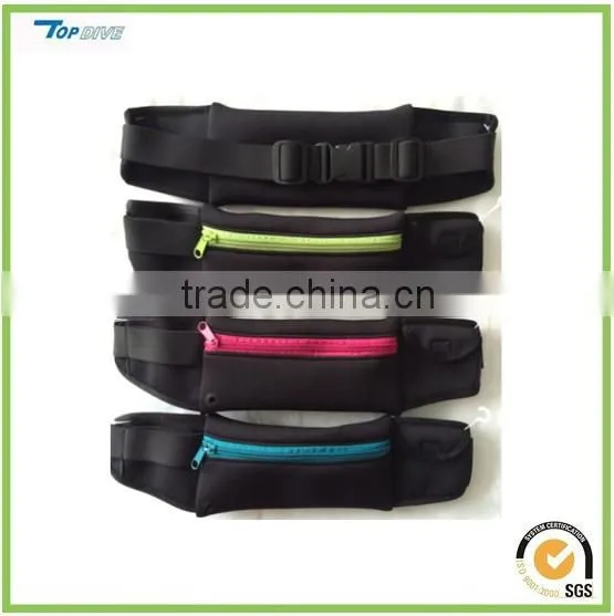 Waterproof neoprene Runners Belt Waist pack Pouch bag with 2 pocket