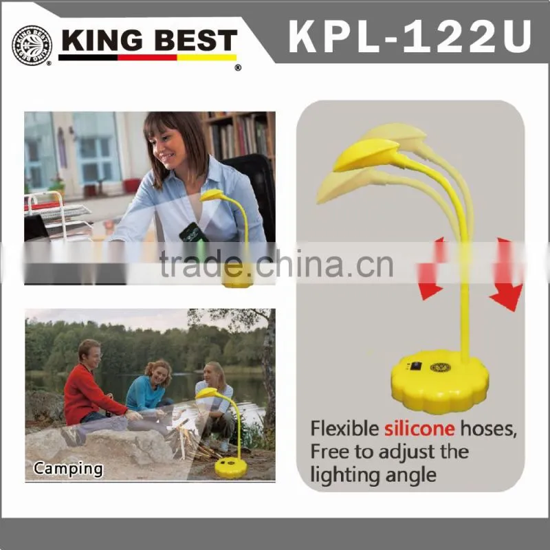 KING BEST Multifunction Rechargeable Desk Reading Lamp 180 Degree Rotation Emergency Light