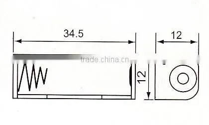 single N Cell (UM-5*1) Black Plastic Battery Holder With Wire Lead