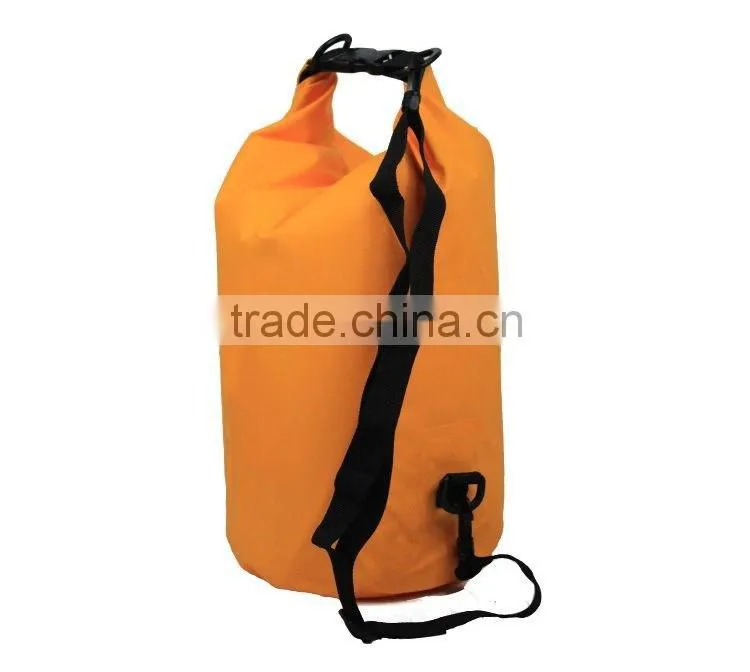 Outdoor 5L 10L 15L 20L 30L 40L 500D PVC tarpaulin waterproof dry bag with strap