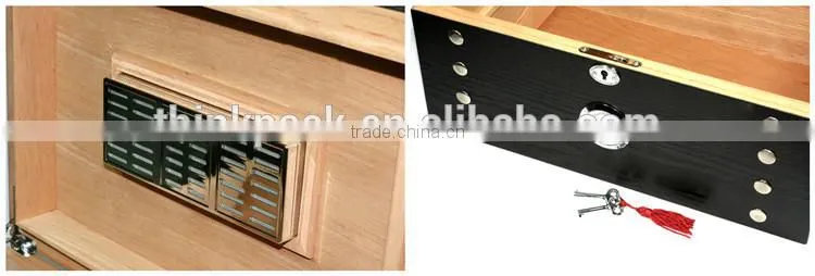 Wholesale Unique Design With Lock Wooden Cigar Humidor Cigar Boxes