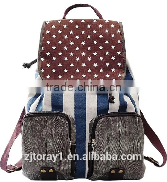 Girls Canvas Satchel Backpack Bag Satchel School Bag