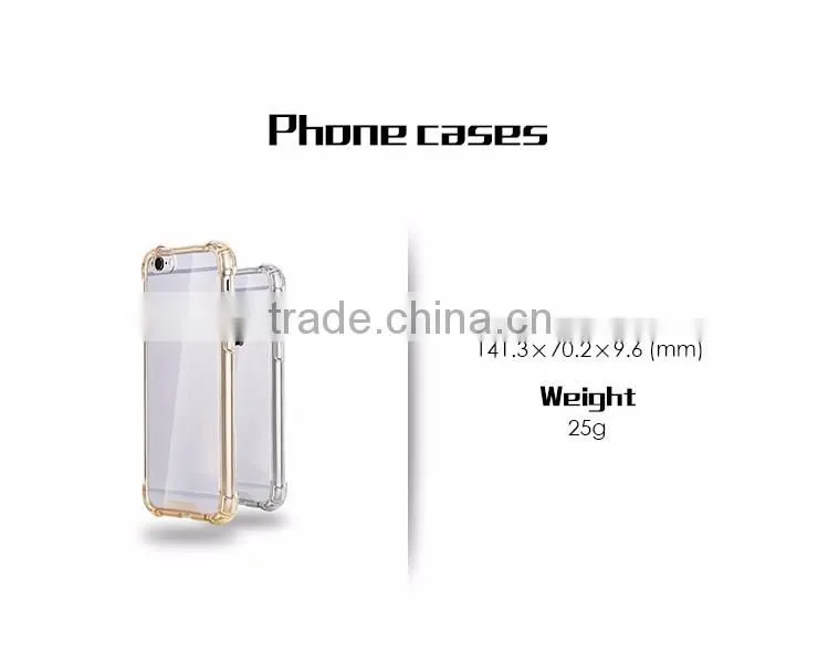 Pc Bumper Soft Clear Transparent tpu Mobile phone case For Apple Iphone 6 6 Plus