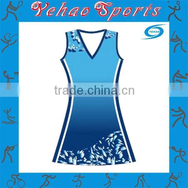 Sublimation clothes custom netball dress for girls