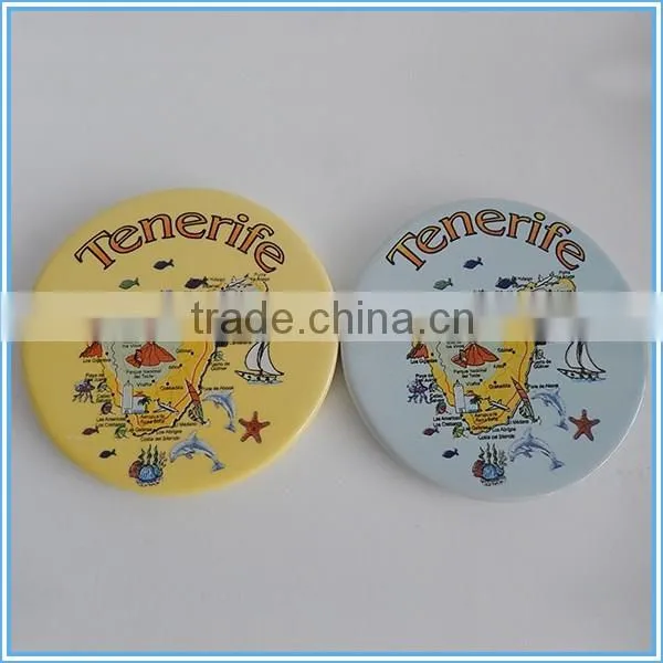 handmade round ceramic fridge magnet souvenir