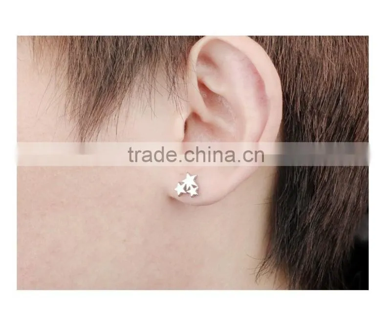 2016 Hotlife wholesale men's accessories latest simple style group star stud earring