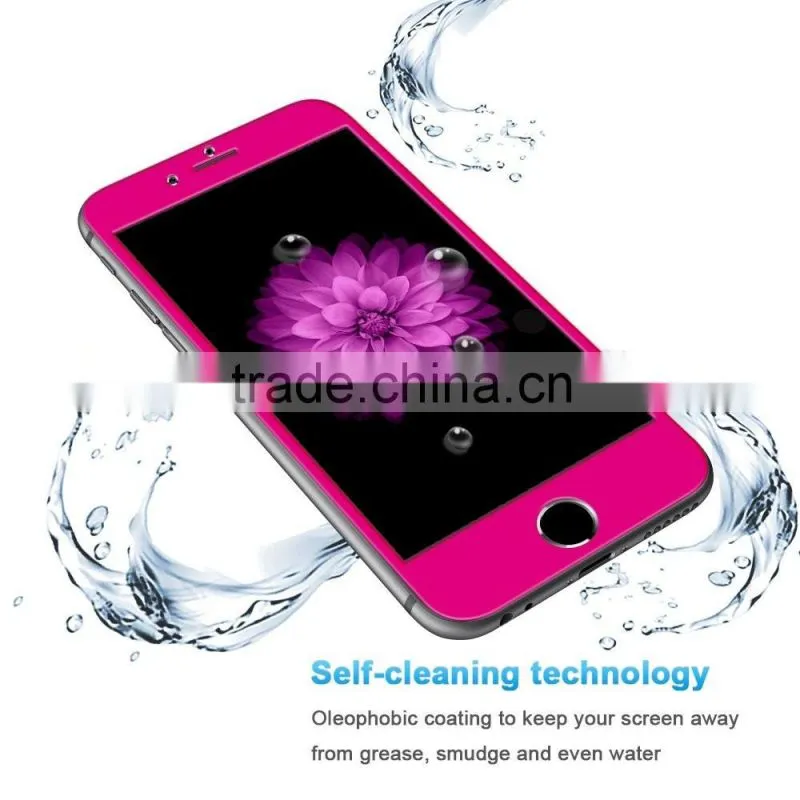 2016 High quality blue tempered glasses screen protector for apple iphone 6s plus