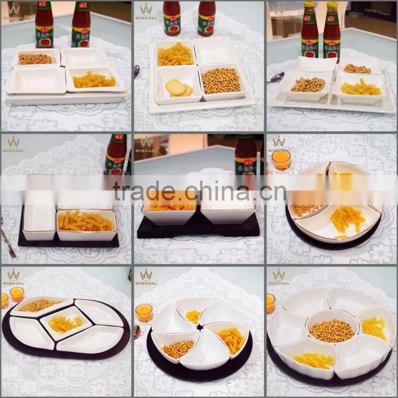 4 pieces porcelain serving ware
