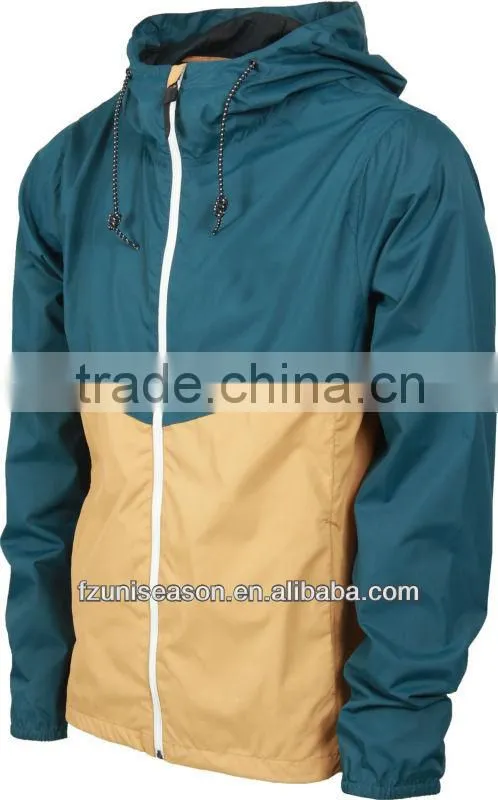 Waterproof cheap custom windbreaker jacket men