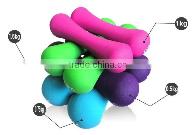 Plastic dip dumbbell for women fitness weight dumbbells fitness dumbbells fitness body exercise dumbell