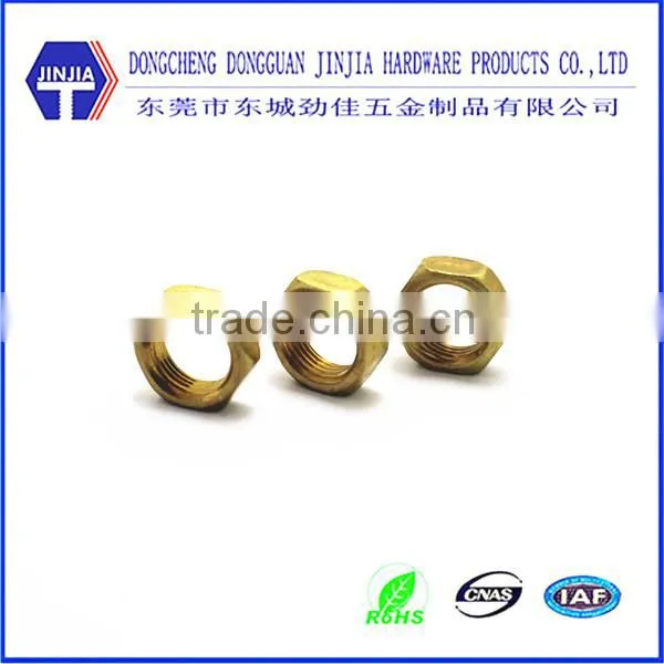 small fine pitch thread hexagon thin brass nuts