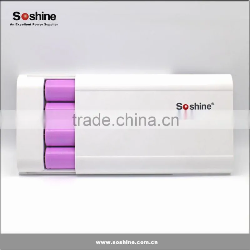 Soshine E3 power bank case 2 cell and 4 cell 18650 batteries for mobile phones