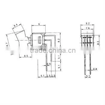 Sub mini twin rocker switch of Bracket