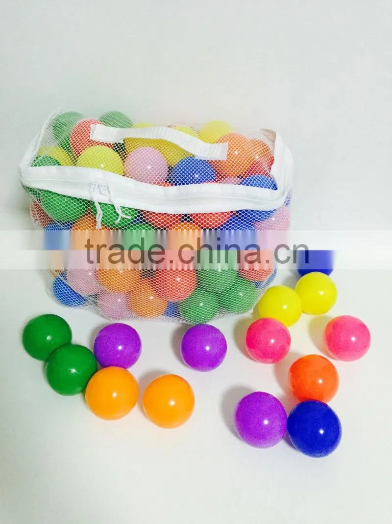 55mm Commercial Grade Colorful Crushproof Plastic Soft Ocean Ball Children Play Pit Ball For Baby Kid Toy Swim Pool Tent