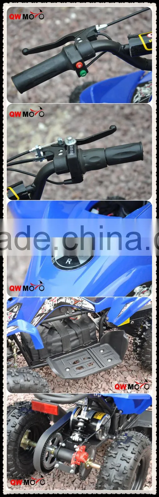 QWMOTO CE Electric Children electric quad 36V 500W mini quad bike ATV for sale