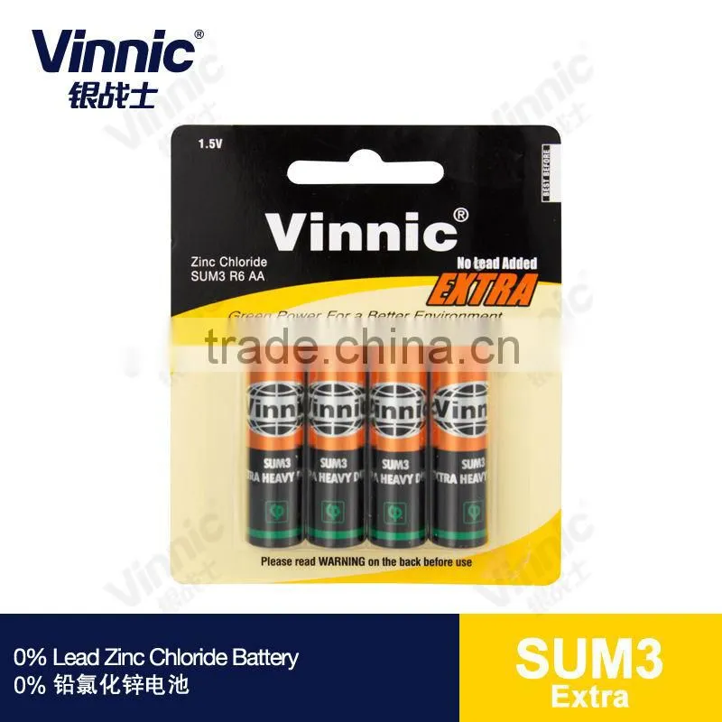 r6 aa battery extra 0% Lead Zinc Chloride Dry Battery
