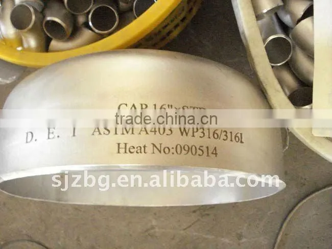ASME B16.9 A403 DN100 ss304 end cap