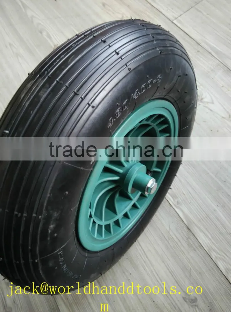 wheelbarrow solid tire with metal rim