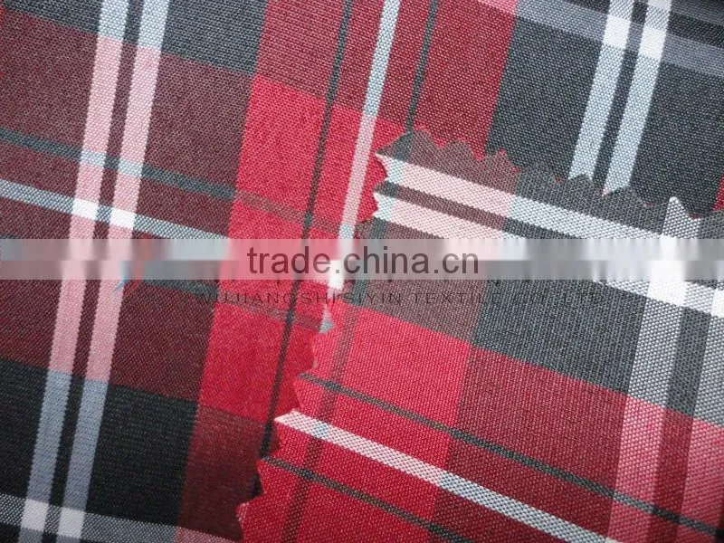 red checks yarn dyed fabric for shirt and dress
