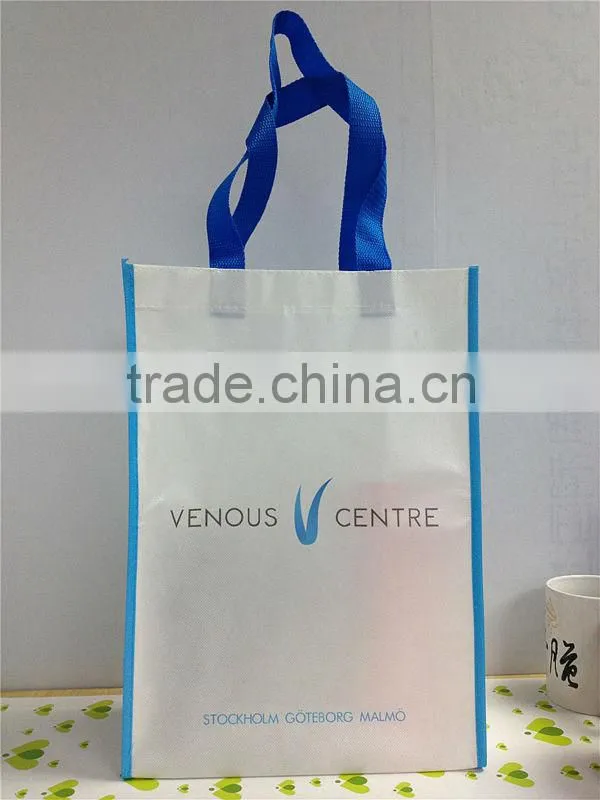 Reuseable TNT promotional custom shopping bag printing with simple logo printing