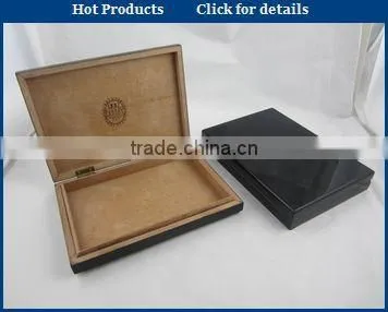 premier black square wood humidor box for sale