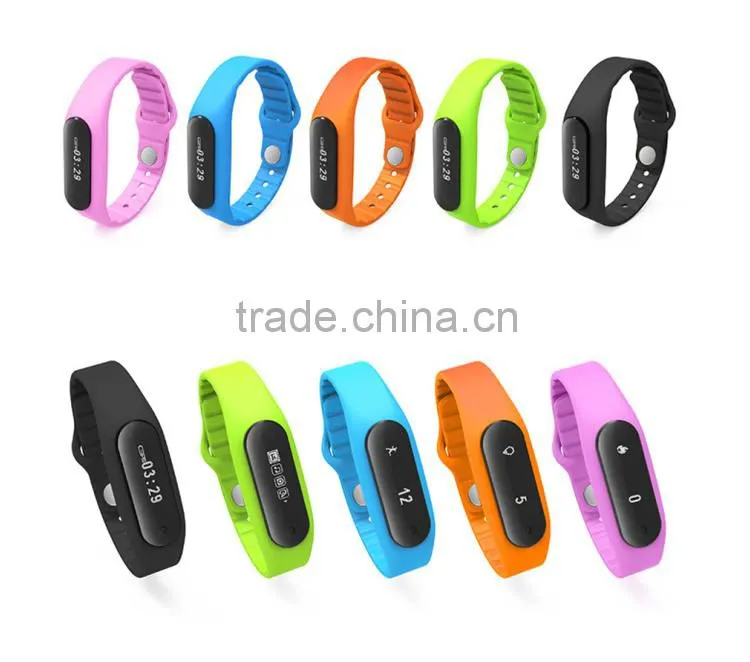 E06 smart bracelet e06 Silicon Wristband/Pedometer Monitoring smart watch for health