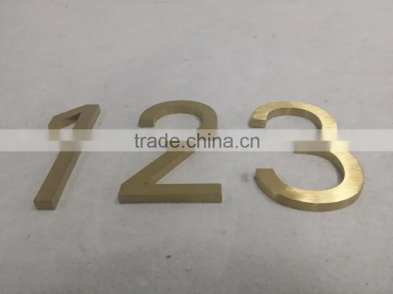High quality brass coating house number