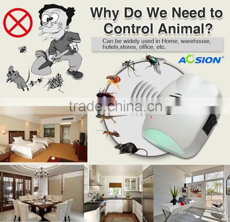 Aosion supply safety Mini Plug-in Electronic Ultrasonic mice rat mouse repeller