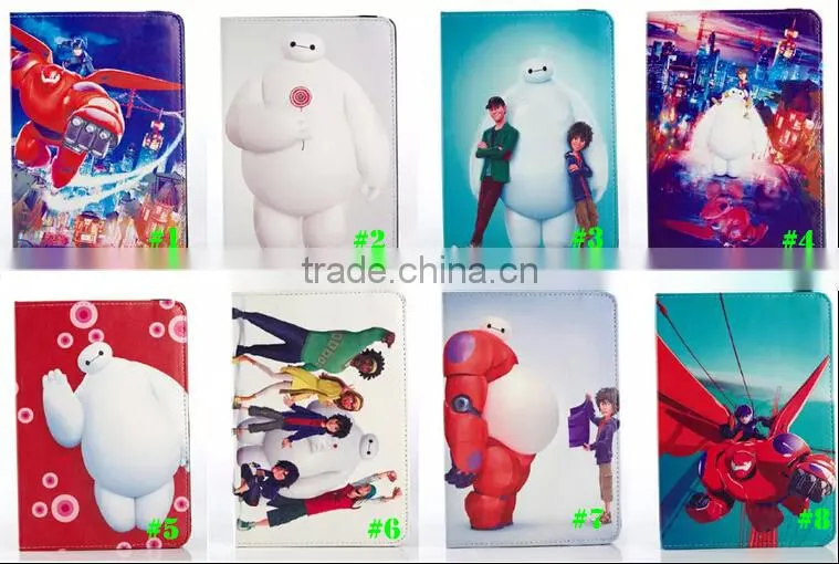 Baymax Leather Cover For iPad mini, For iPad Mini Cartoon Baymax Leather Cover