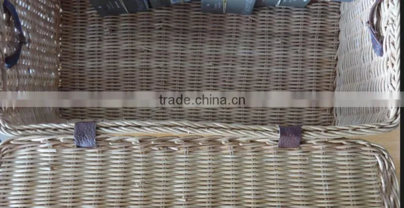 Rect. Bio Color Rattan Box With Lid and Nice Handles