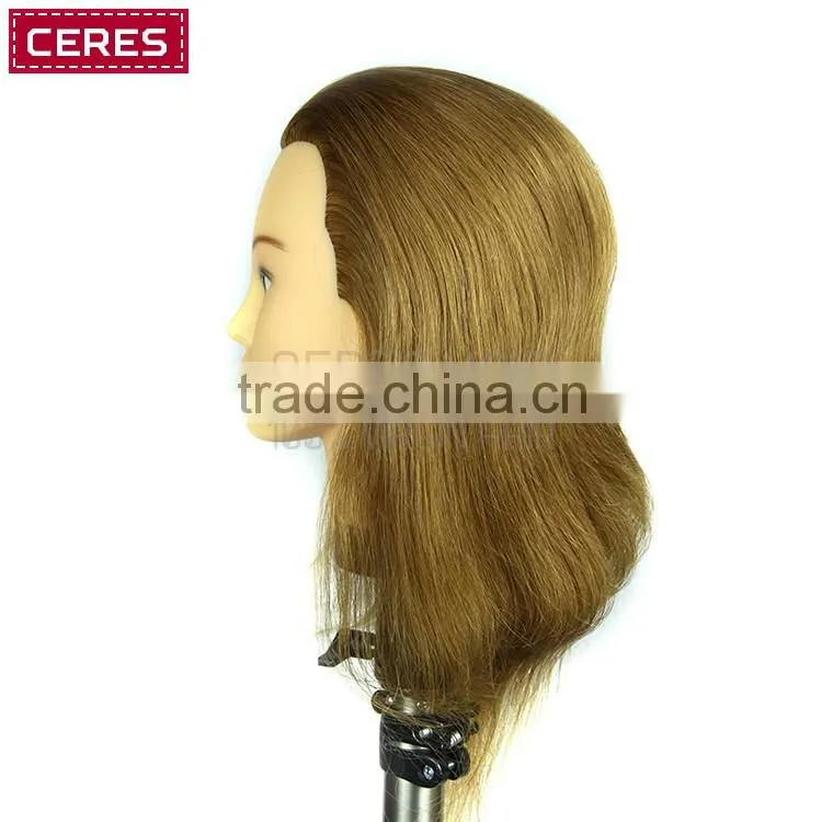 Salon Natural female 100% Human Hair Mannequin Doll Training Head Practice Head Wholesale
