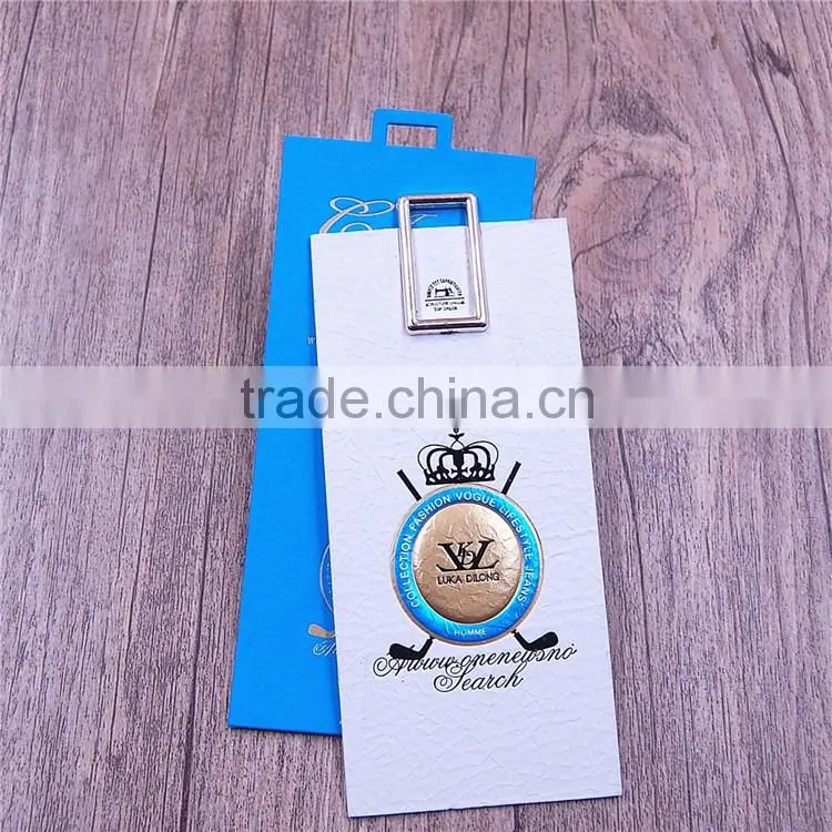 High quality wholesale price garment different kinds of hang tags label shape